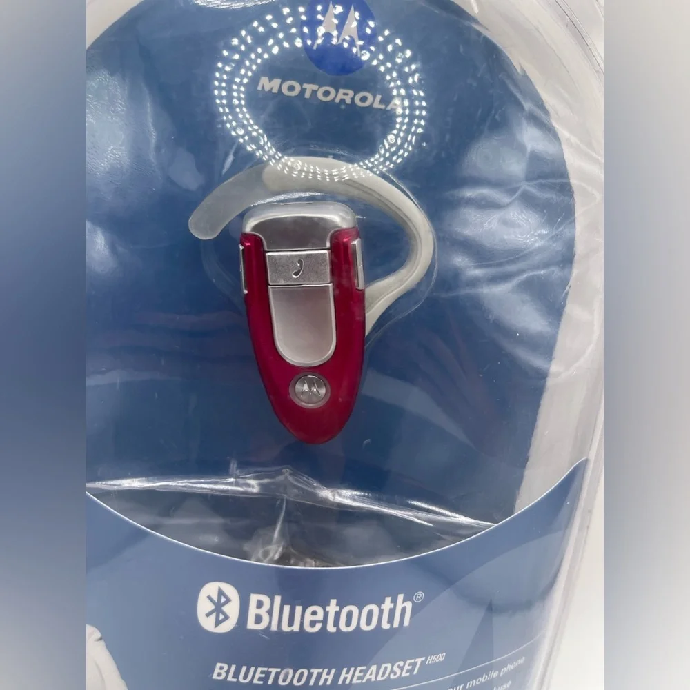 Motorola H500 Bluetooth Wireless Headset - Maroon Red (89243H) *FACTORY SEALED*🔥